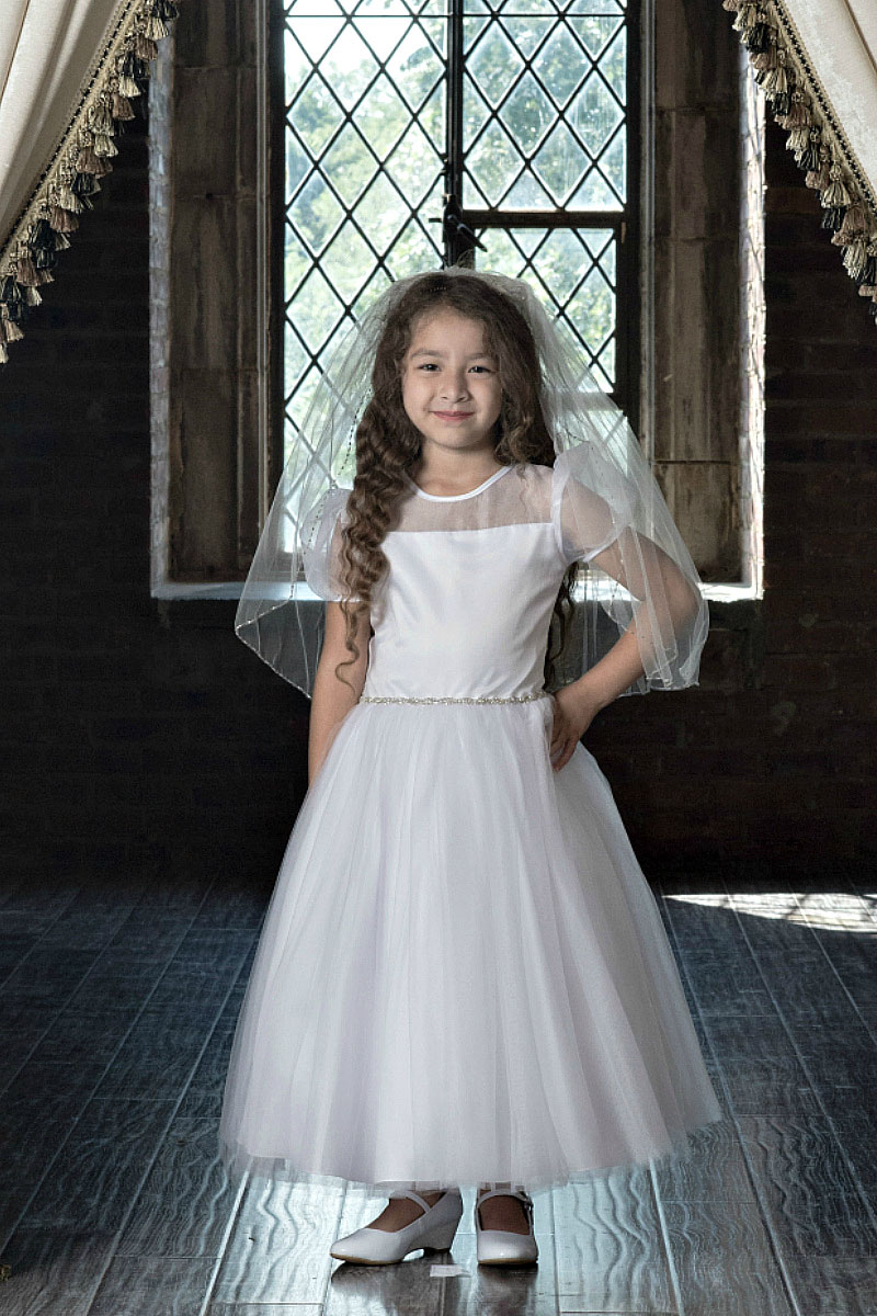 Girls Dress Style 0623718 Ivory Ankle Length Beading Round A-line Dress in Choice of Colour