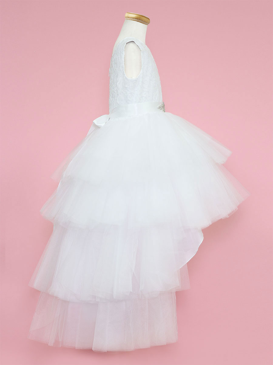 Girls Dress Style 0623918 White Ankle Length Beading Bateau A-line Dress in Choice of Colour