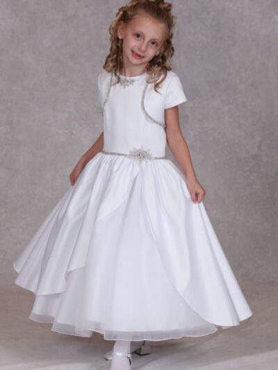 Girls Dress Style 0624618 Ivory Ankle Length Beading Round A-line Dress in Choice of Colour