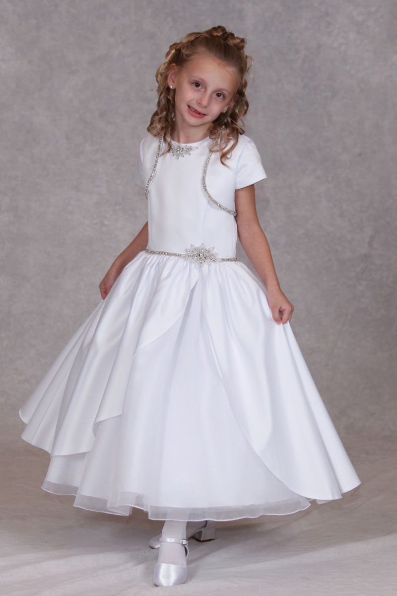 Girls Dress Style 0624618 Ivory Ankle Length Beading Round A-line Dress in Choice of Colour