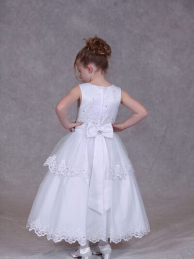 Girls Dress Style 0624818 Ivory Ankle Length Lace , Beading , Bowknot Bateau A-line Dress in Choice of Colour Girls Dress Style 0624818 Ivory Ankle Length Lace , Beading , Bowknot Bateau A-line Dress in Choice of Colour
