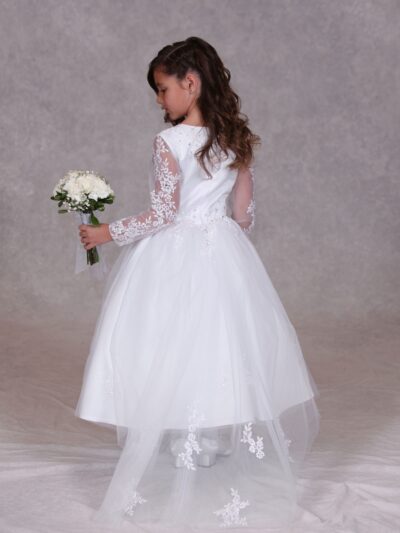 Girls Dress Style 0624918 Ivory Ankle Length Lace Round A-line Dress in Choice of Colour Girls Dress Style 0624918 Ivory Ankle Length Lace Round A-line Dress in Choice of Colour