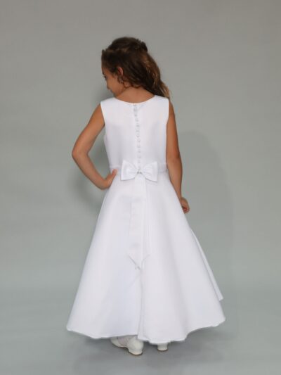 Girls Dress Style 0625118 Ivory Floor-length Applique Bateau A-line Dress in Choice of Colour