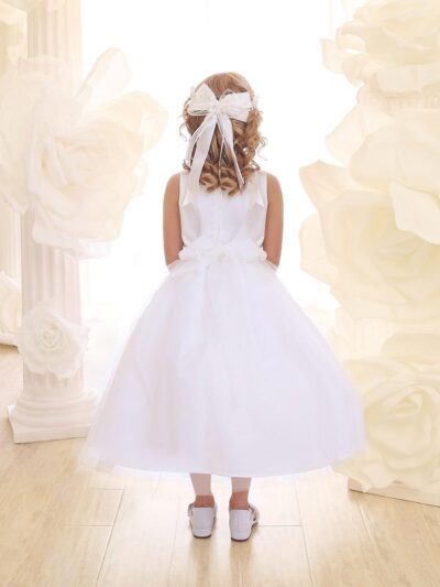 Girls Dress Style 0626218 Ivory Tea-length Lace Bateau A-line Dress in Choice of Colour