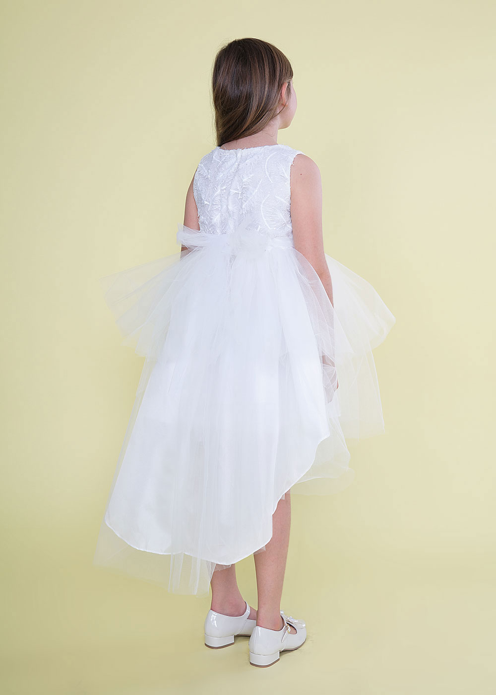 Girls Dress Style 0626418 White Mini Lace , Beading Bateau Princess Dress in Choice of Colour