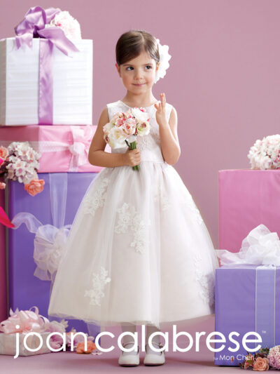 Girls Dress Style 0628518  Tea-length Applique Bateau A-line Dress in Choice of Colour