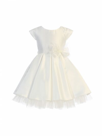 Girls Dress Style 065718 Ivory Knee-Length Hand Made Flower Bateau A-line Dress in Choice of Colour Girls Dress Style 065718 Ivory Knee-Length Hand Made Flower Bateau A-line Dress in Choice of Colour