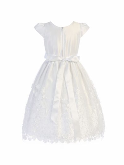 Girls Dress Style 066318 Ivory Tea-length Bowknot , Beading Bateau A-line Dress in Choice of Colour Girls Dress Style 066318 Ivory Tea-length Bowknot , Beading Bateau A-line Dress in Choice of Colour