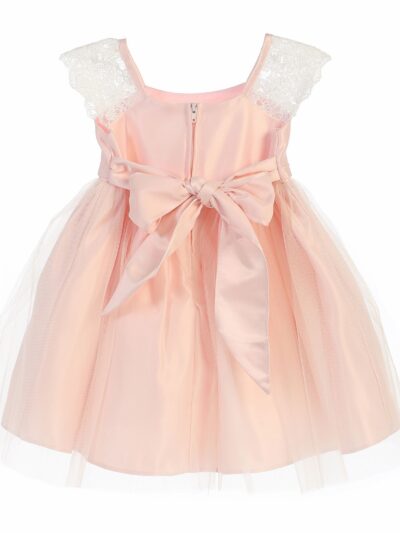 Girls Dress Style 066718 Candy Pink Knee-Length Lace Bateau A-line Dress in Choice of Colour Girls Dress Style 066718 Candy Pink Knee-Length Lace Bateau A-line Dress in Choice of Colour