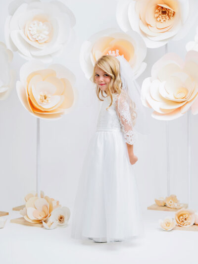 Girls Dress Style 066818 White Floor-length Lace Round A-line Dress in Choice of Colour Girls Dress Style 066818 White Floor-length Lace Round A-line Dress in Choice of Colour
