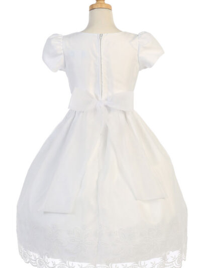 Girls Dress Style 067718 Ivory Floor-length Lace Round A-line Dress in Choice of Colour