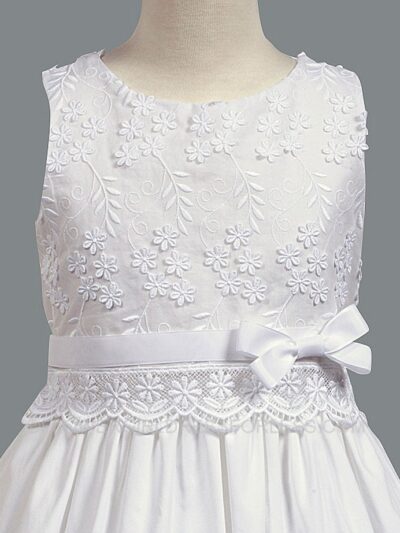 Girls Dress Style 067918 Ivory Floor-length Lace , Applique Round A-line Dress in Choice of Colour