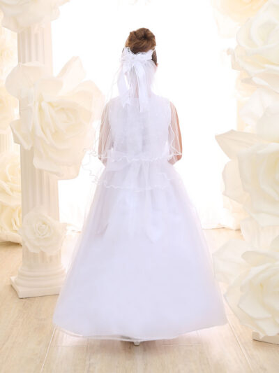 Girls Dress Style 069618 Ivory Floor-length Hand Made Flower , Applique A-line Dress in Choice of Colour Girls Dress Style 069618 Ivory Floor-length Hand Made Flower , Applique A-line Dress in Choice of Colour