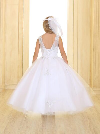 Girls Dress Style 069918 Ivory Floor-length Applique Bateau A-line Dress in Choice of Colour Girls Dress Style 069918 Ivory Floor-length Applique Bateau A-line Dress in Choice of Colour