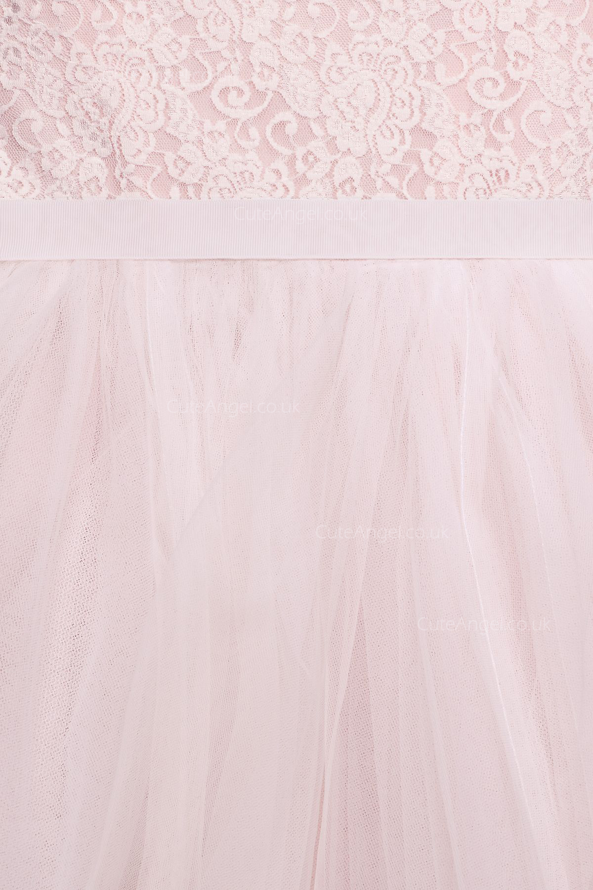 Pink Ball Gown Flower Girl Dress with Heart Cutout