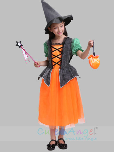 Little Witch Costume, Orange Little Witch Costume, Orange