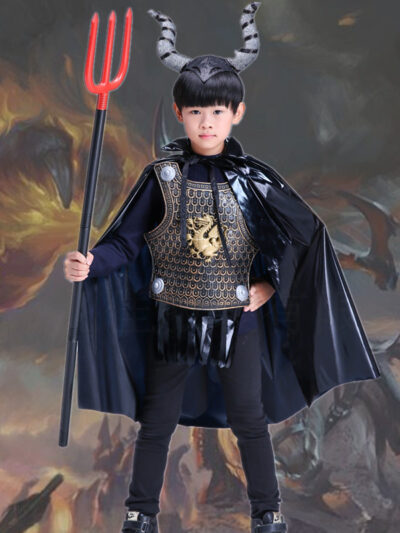 Demon Costume with Horns and Trident