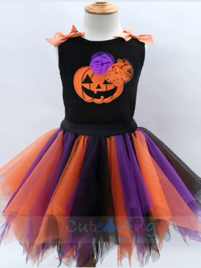 Halloween Top and Tutu Skirt Set