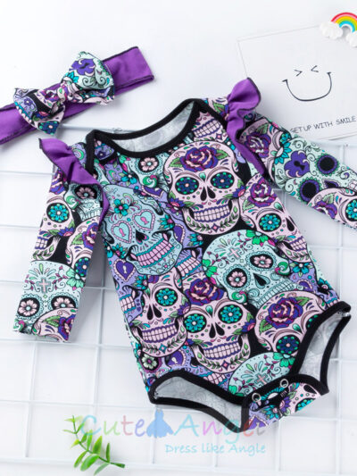 Baby Skull Print Romper