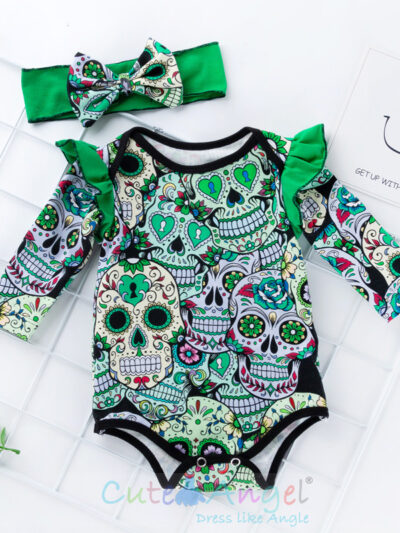 Baby Skull Print Romper Baby Skull Print Romper