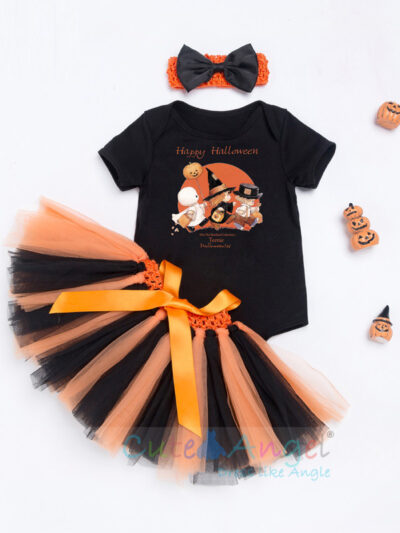 Baby Halloween Bodysuit and Tutu Set