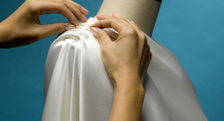Ruching done by hand